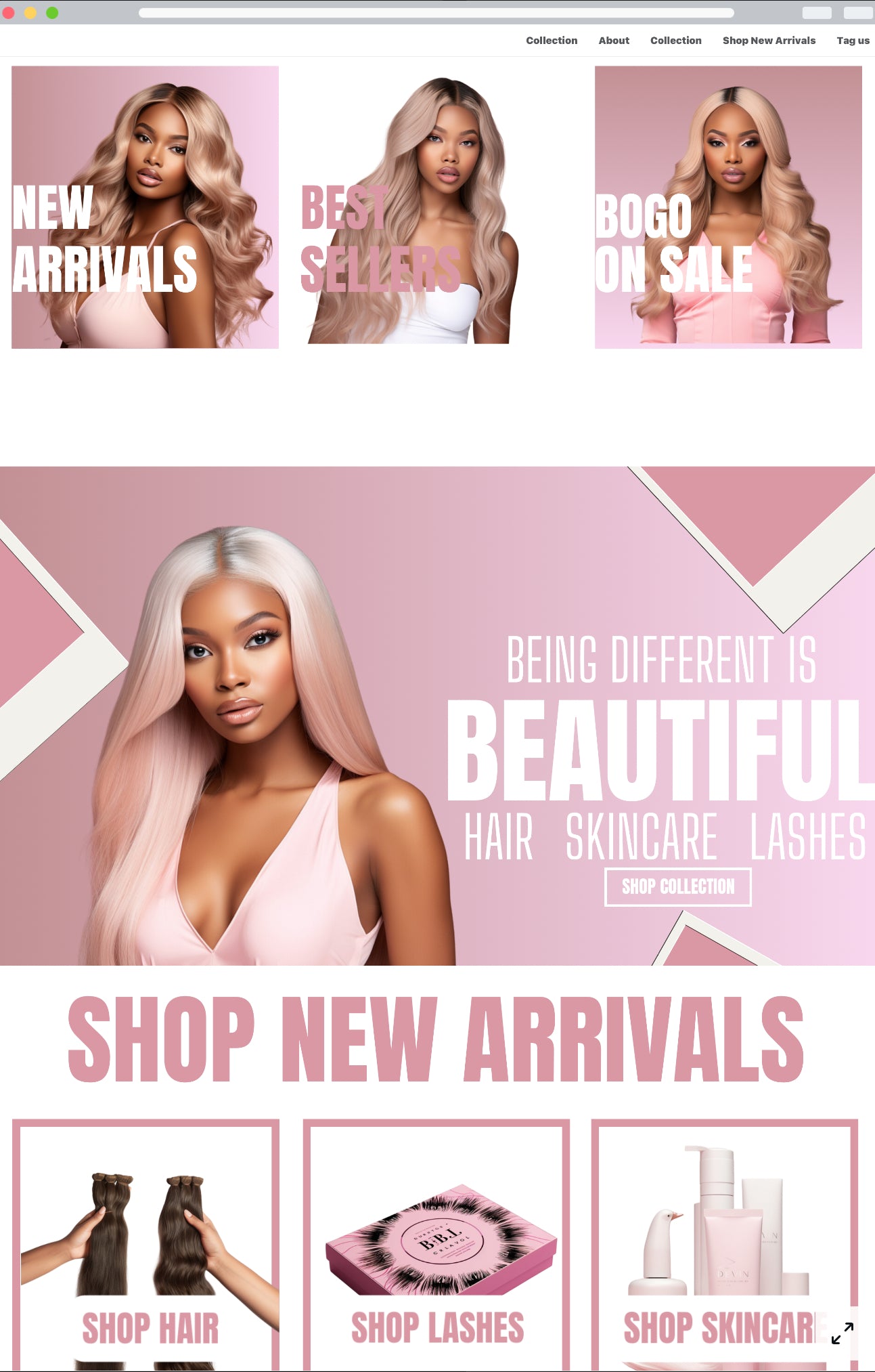 Pink Beauty- Acuity Website Template